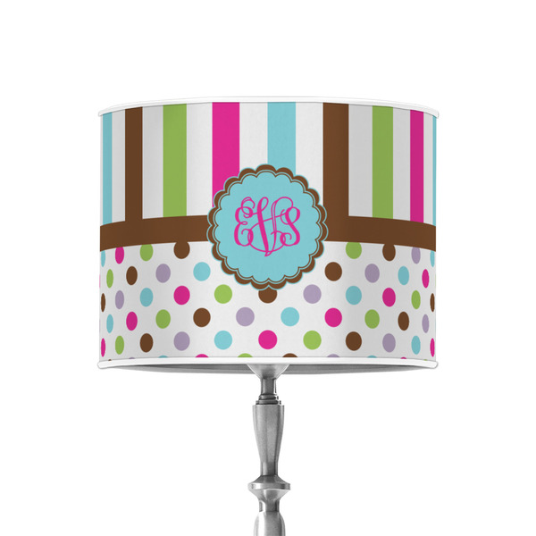Custom Stripes & Dots 8" Drum Lamp Shade - Poly-film (Personalized)