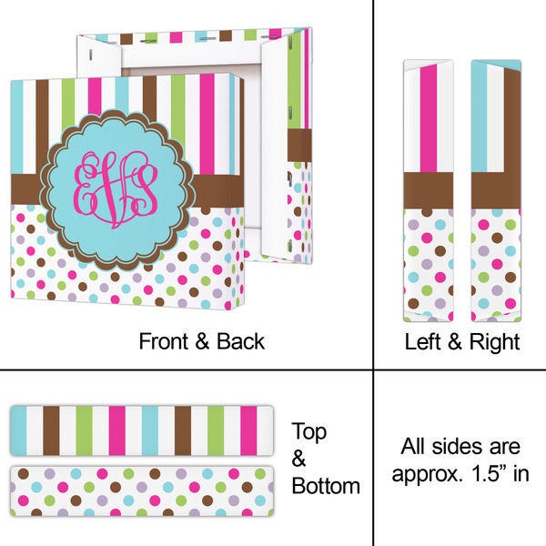 Stripes & Dots 8x8 - Canvas Print - Approval