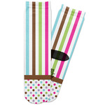 Stripes & Dots Adult Crew Socks (Personalized)