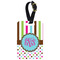 Stripes & Dots Metal Luggage Tag w/ Monogram
