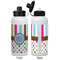 Stripes & Dots Aluminum Water Bottle - White APPROVAL