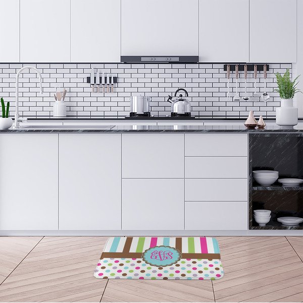 Stripes & Dots Anti-Fatigue Kitchen Mats - LIFESTYLE