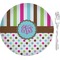 Stripes & Dots Glass Appetizer / Dessert Plate 8" (Personalized)