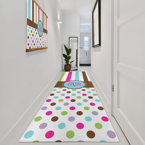 Stripes & Dots Area Rug Sizes - In Context (vertical)