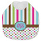Stripes & Dots Jersey Knit Baby Bib w/ Monogram