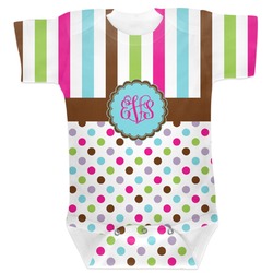 Stripes & Dots Baby Bodysuit 12-18 (Personalized)