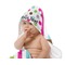 Stripes & Dots Baby Hooded Towel on Child