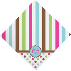 Stripes & Dots Dog Bandana Scarf w/ Monogram