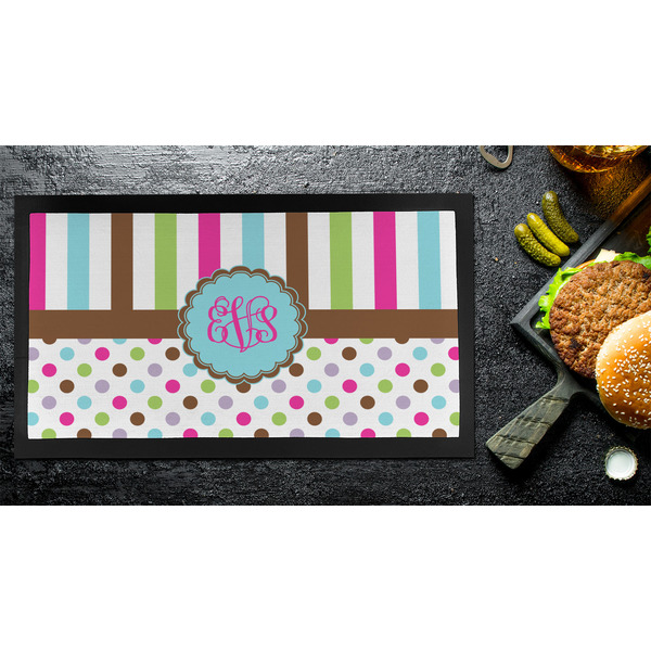 Stripes & Dots Bar Mat - Small - LIFESTYLE