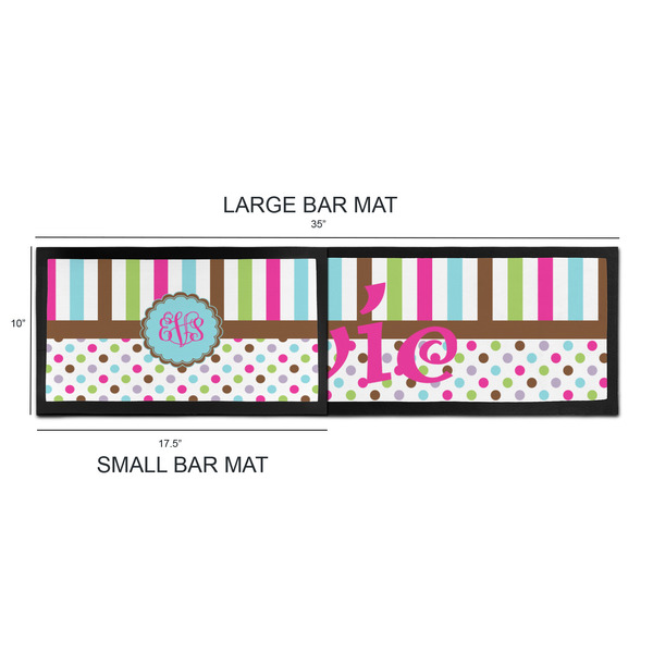 Stripes & Dots Bar Mats - Sizing Chart