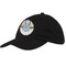 Stripes & Dots Baseball Cap - Black (Personalized)
