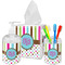 Stripes & Dots Bathroom Accessories Set (Personalized)