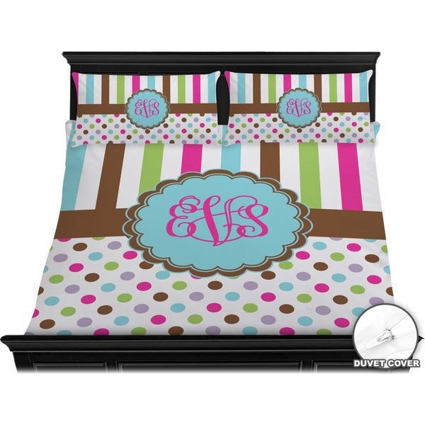 Stripes & Dots Bedding Set (King) - Duvet