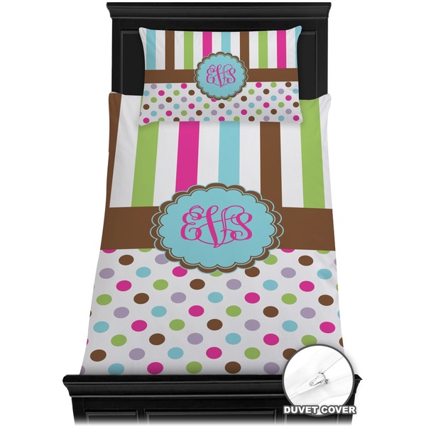 Stripes & Dots Bedding Set (Twin) - Duvet