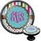 Stripes & Dots Cabinet Knob (Black) (Personalized)