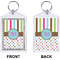 Stripes & Dots Bling Keychain (Front + Back)