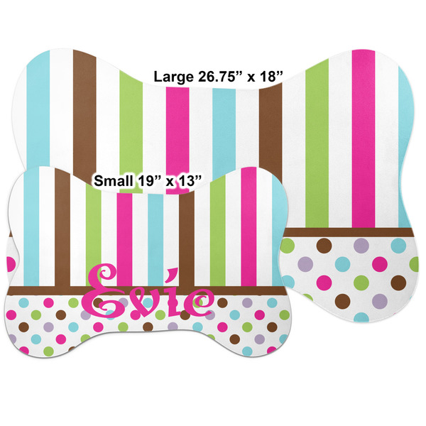 Stripes & Dots Bone Shaped Mat Comparison