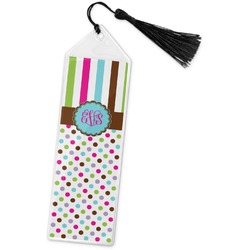 Stripes & Dots Book Mark w/Tassel (Personalized)