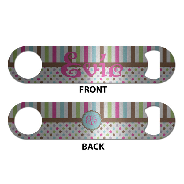 Stripes & Dots Bottle Opener - Front & Back