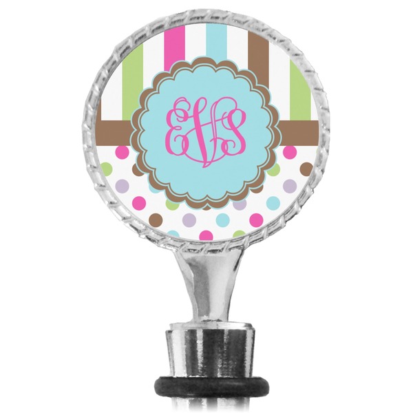 Stripes & Dots Bottle Stopper Main View