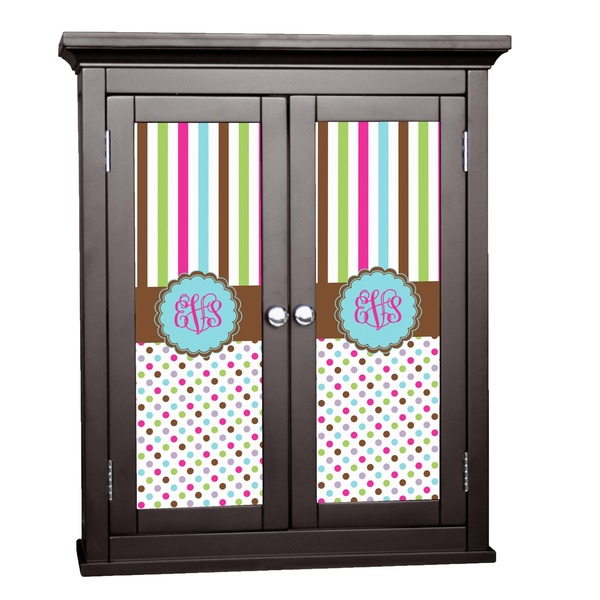 Custom Stripes & Dots Cabinet Decal - Custom Size (Personalized)