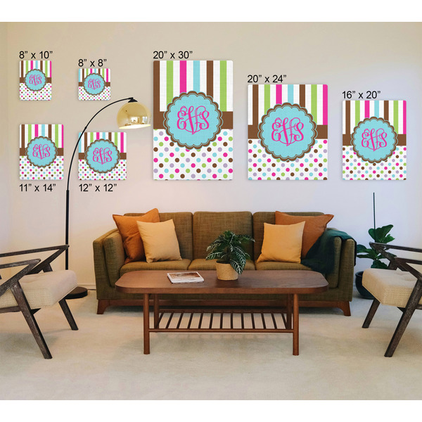 Stripes & Dots Canvas Prints - Multiple Sizes