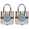 Stripes & Dots Canvas Tote - Front and Back