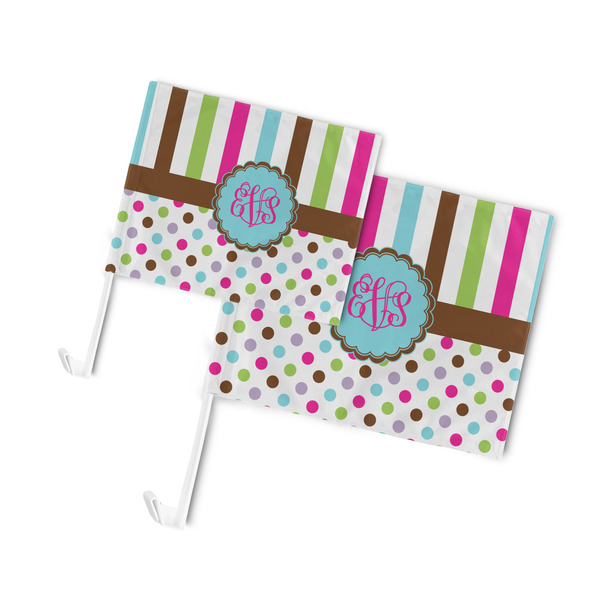 Stripes & Dots Car Flags - PARENT MAIN (both sizes)