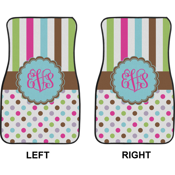 Stripes & Dots Car Mat Front - Approval