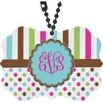 Stripes & Dots Rear View Mirror Charm (Personalized)