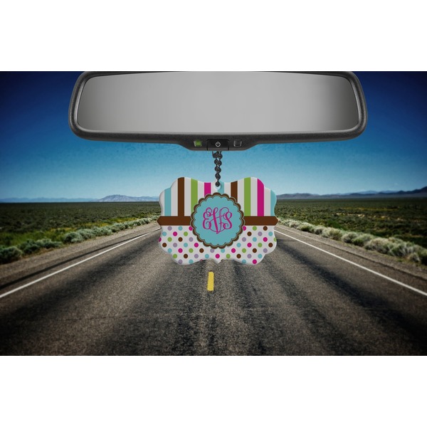Stripes & Dots Car Ornament (Road)