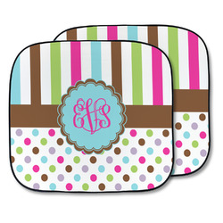 Stripes & Dots Car Sun Shade - Two Piece (Personalized)
