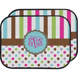 Stripes & Dots Car Floor Mats (Back Seat) (Personalized)