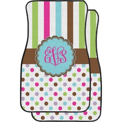 Stripes & Dots Car Floor Mats (Personalized)