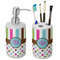 Stripes & Dots Ceramic Bathroom Accessories