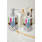 Stripes & Dots Ceramic Bathroom Accessories - LIFESTYLE (toothbrush holder & soap dispenser)