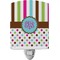 Stripes & Dots Ceramic Night Light (Personalized)