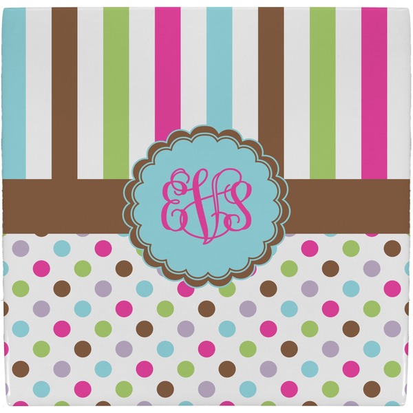 Custom Stripes & Dots Ceramic Tile Hot Pad (Personalized)