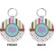 Stripes & Dots Circle Keychain (Front + Back)