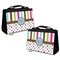 Stripes & Dots Classic Totes w/ Leather Trim Double Front and Back