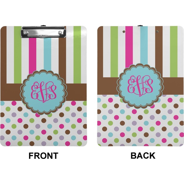 Stripes & Dots Clipboard (Letter) (Front + Back)