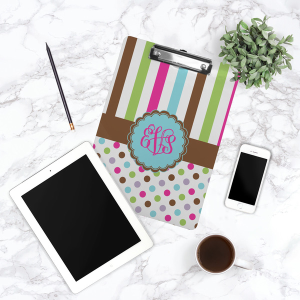 Stripes & Dots Clipboard - Lifestyle Photo