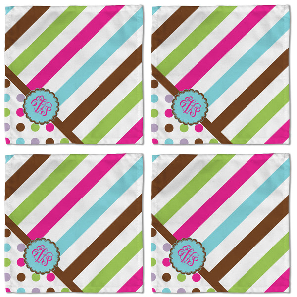 Stripes & Dots Cloth Napkins - Personalized Lunch (APPROVAL) Set of 4