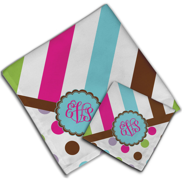 Stripes & Dots Cloth Napkins - Personalized Lunch & Dinner (PARENT MAIN)