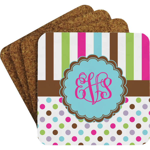 Stripes & Dots Coaster Set (Personalized)