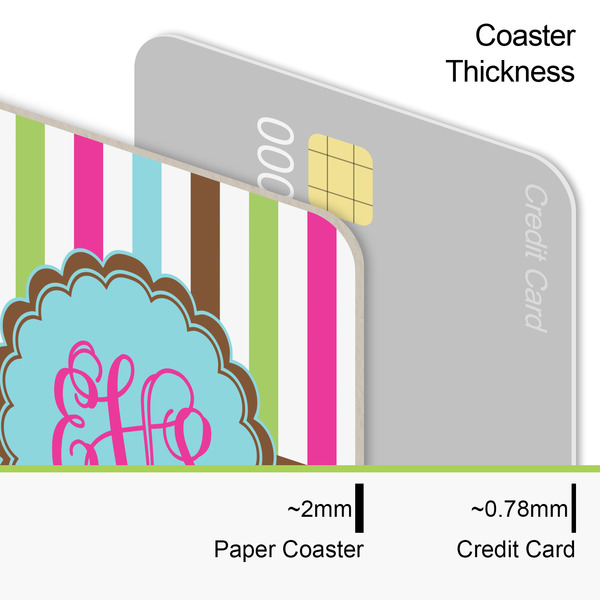 Stripes & Dots Coaster Thickness