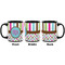 Stripes & Dots Coffee Mug - 11 oz - Black APPROVAL