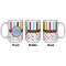 Stripes & Dots Coffee Mug - 15 oz - White APPROVAL
