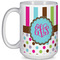 Stripes & Dots Coffee Mug - 15 oz - White Full