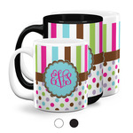 Stripes & Dots Coffee Mugs (Personalized)